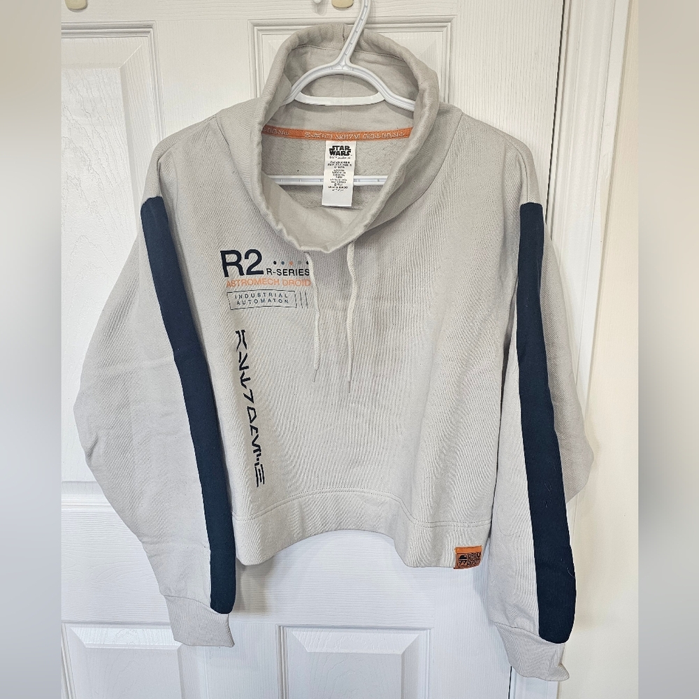 DISNEY R2 Cowl Neck Cropped Sweater